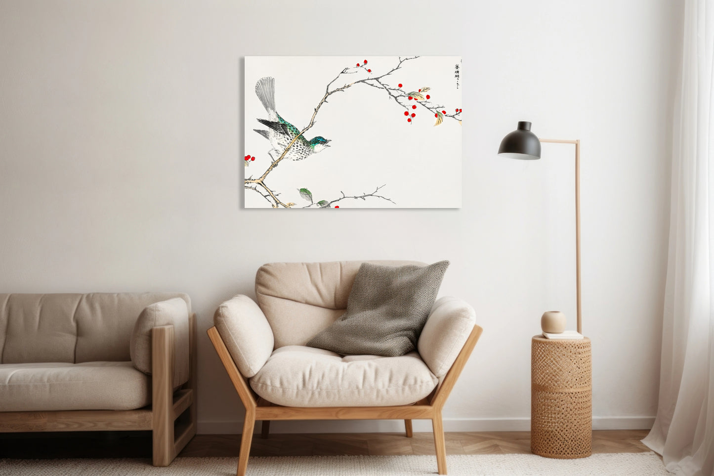 Obraz  Brown-eared Bulbul, Kashu Vintage do Salonu