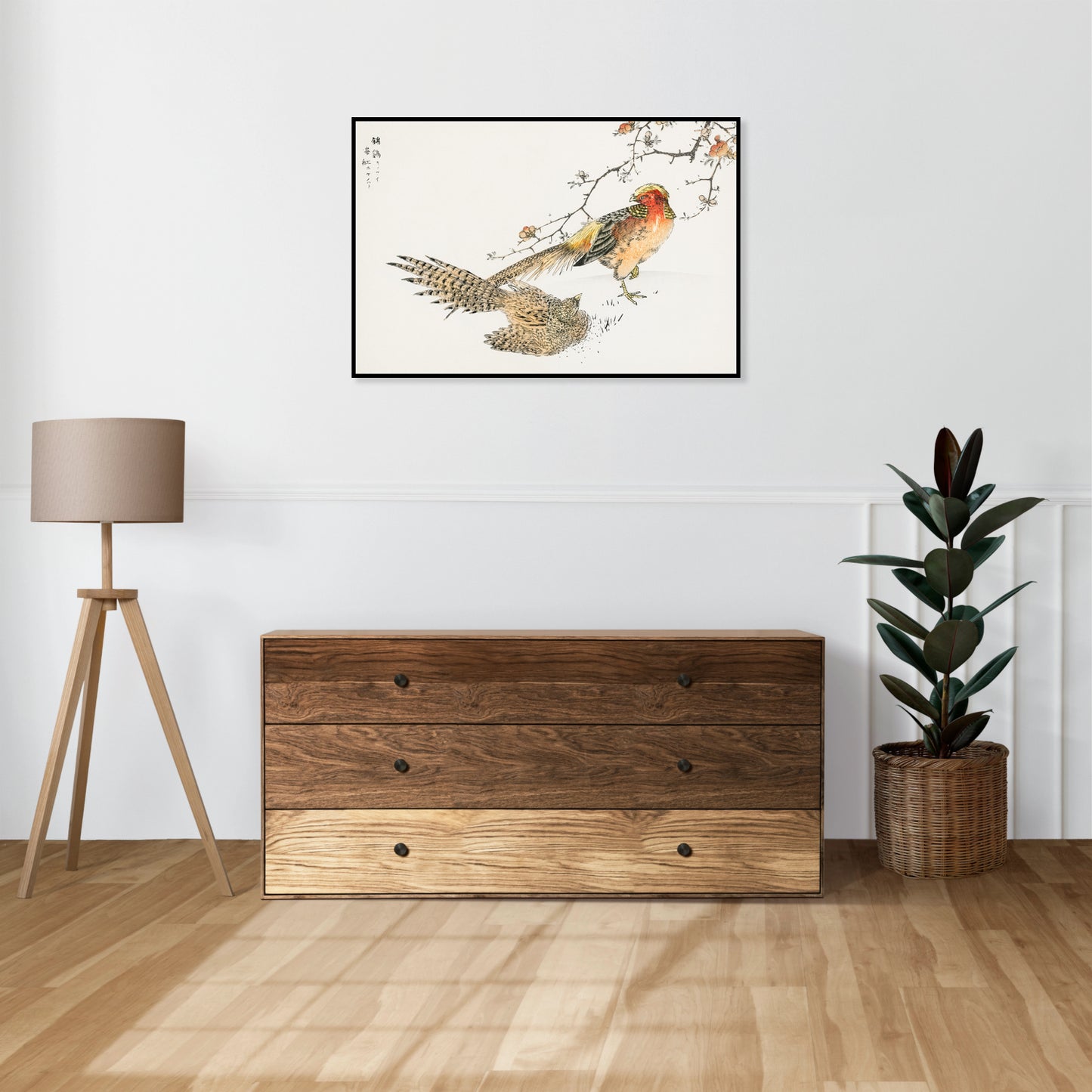 Plakat  Golden Pheasant, Kashu Japoński Vintage do Salonu