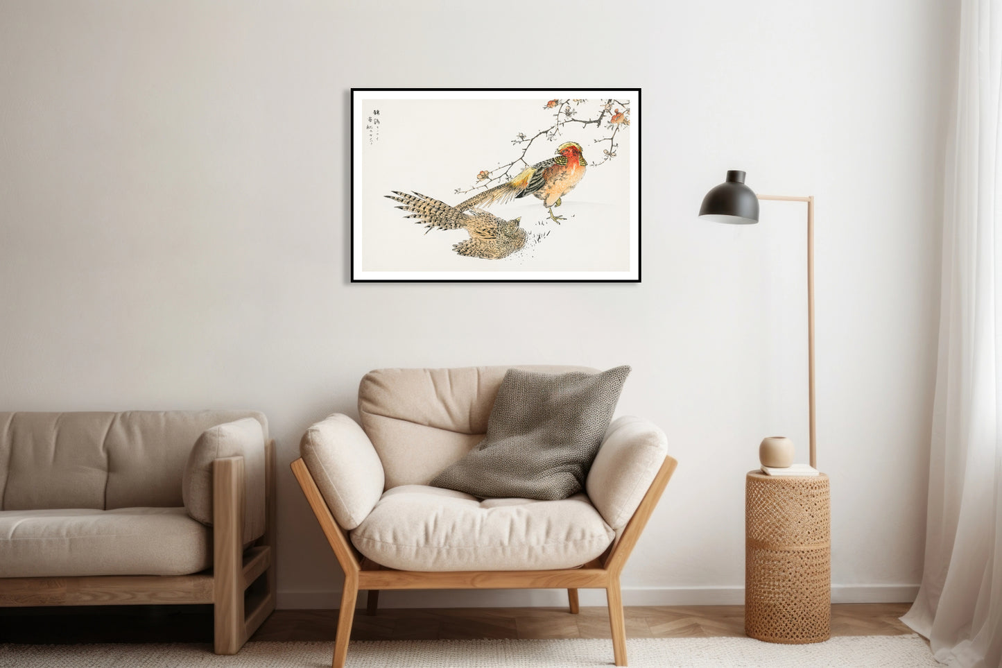 Plakat  Golden Pheasant, Kashu Japoński Vintage do Salonu