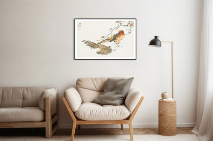 Plakat  Golden Pheasant, Kashu Japoński Vintage do Salonu