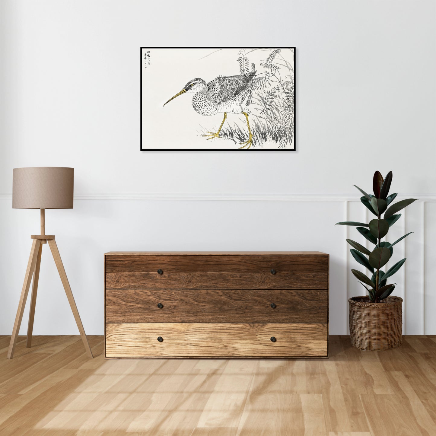 Plakat  Eastern Whimbrel, Kashu Japoński Vintage do Salonu