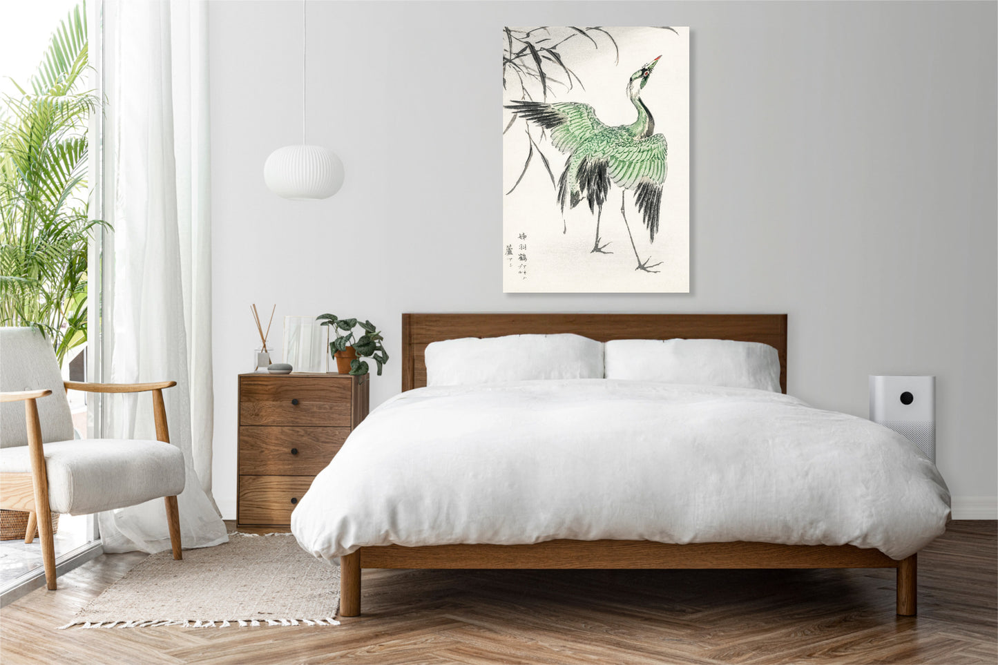 Obraz  Demoiselle Crane, Kashu Japoński Vintage do Salonu