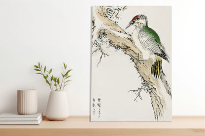 Obraz  Green Woodpecker, Kashu Japoński Vintage do Salonu