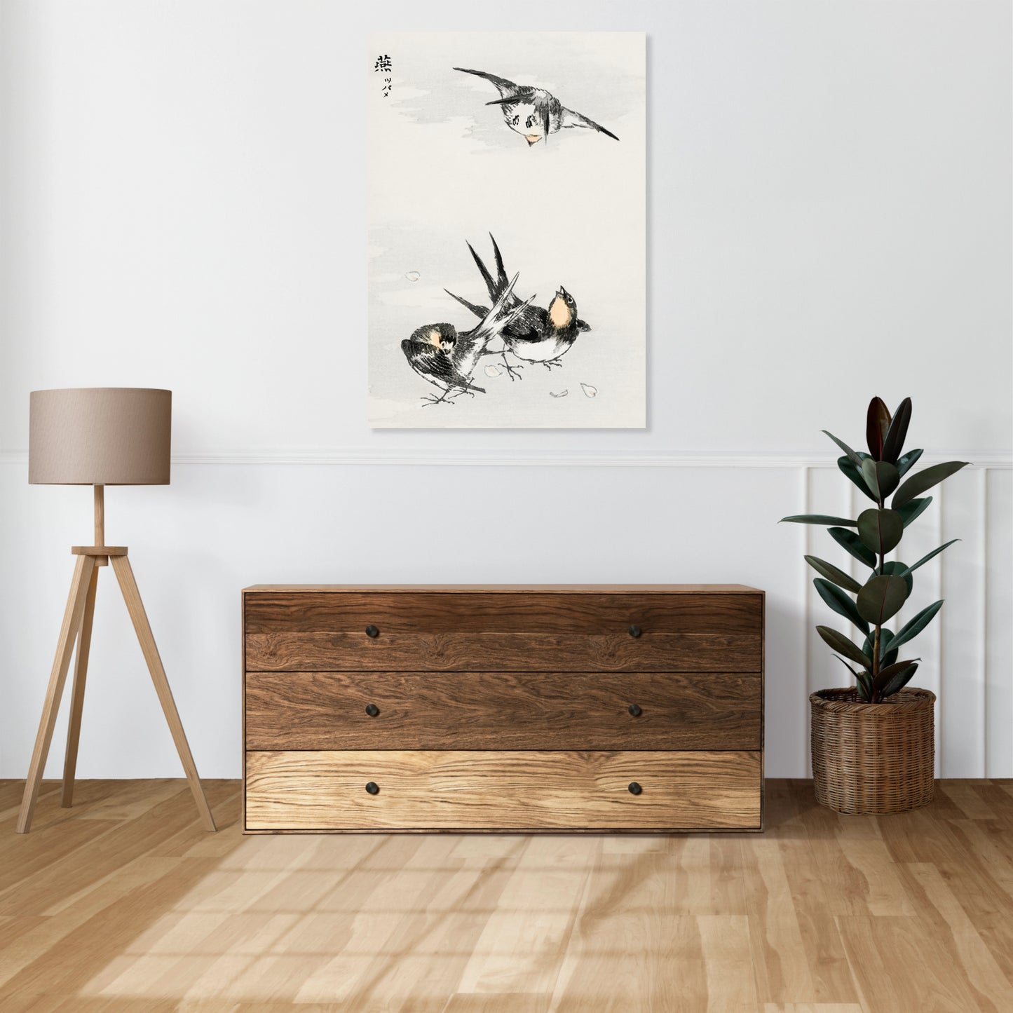 Obraz  Swallow, Kashu Japoński Vintage do Salonu
