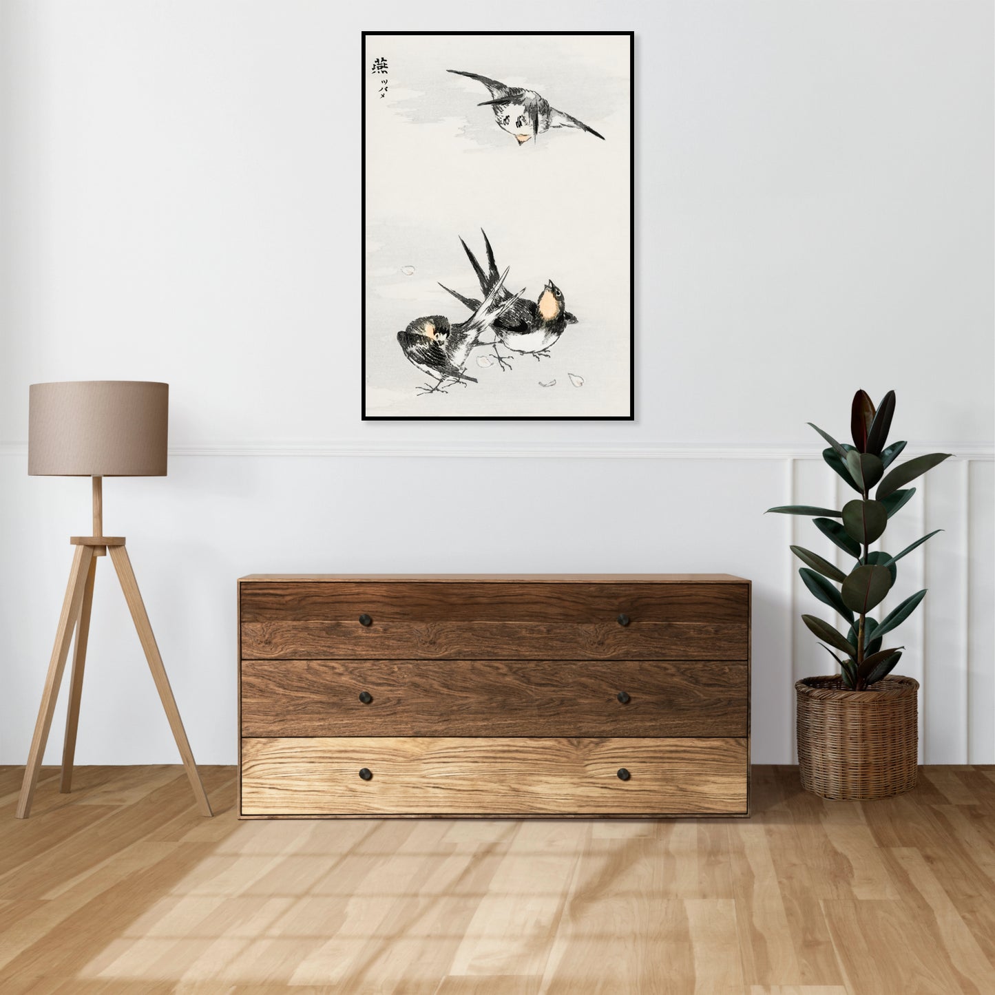 Plakat  Swallow, Kashu Japoński Vintage do Salonu