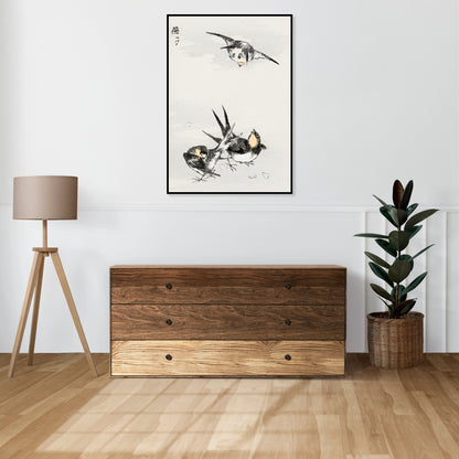 Plakat  Swallow, Kashu Japoński Vintage do Salonu