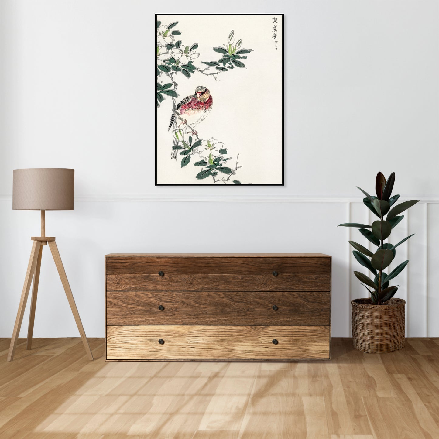 Plakat   Rosefinch, Kashu Japoński Vintage do Salonu