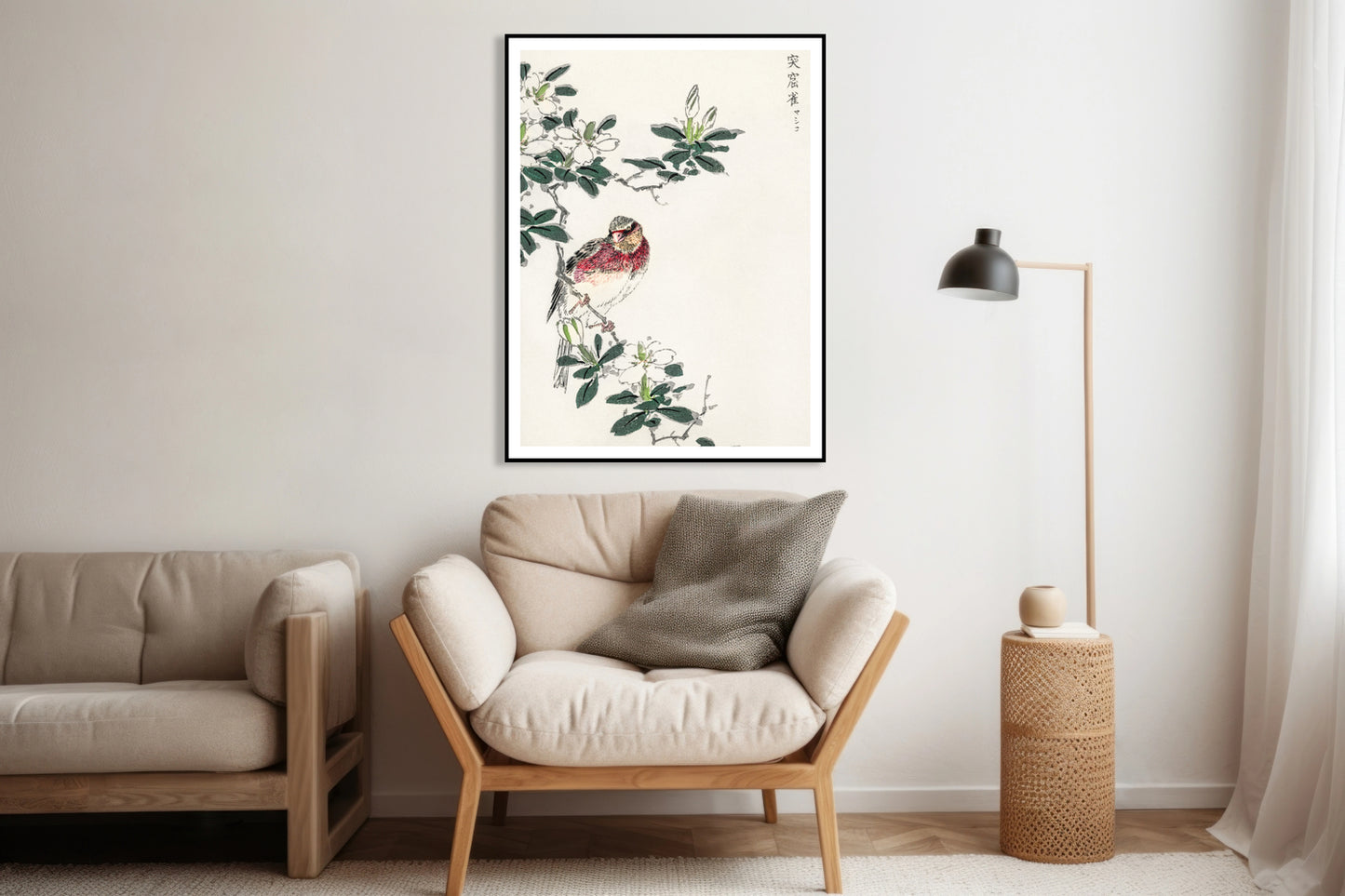 Plakat   Rosefinch, Kashu Japoński Vintage do Salonu