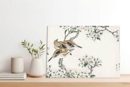 Obraz  Meadow Bunting, Kashu Japoński Vintage do Salonu