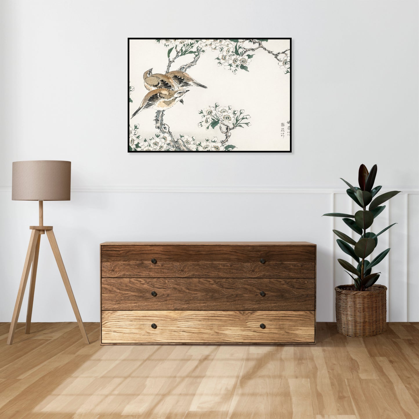 Plakat  Meadow Bunting, Kashu Japoński Vintage do Salonu
