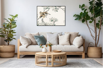 Plakat  Meadow Bunting, Kashu Japoński Vintage do Salonu