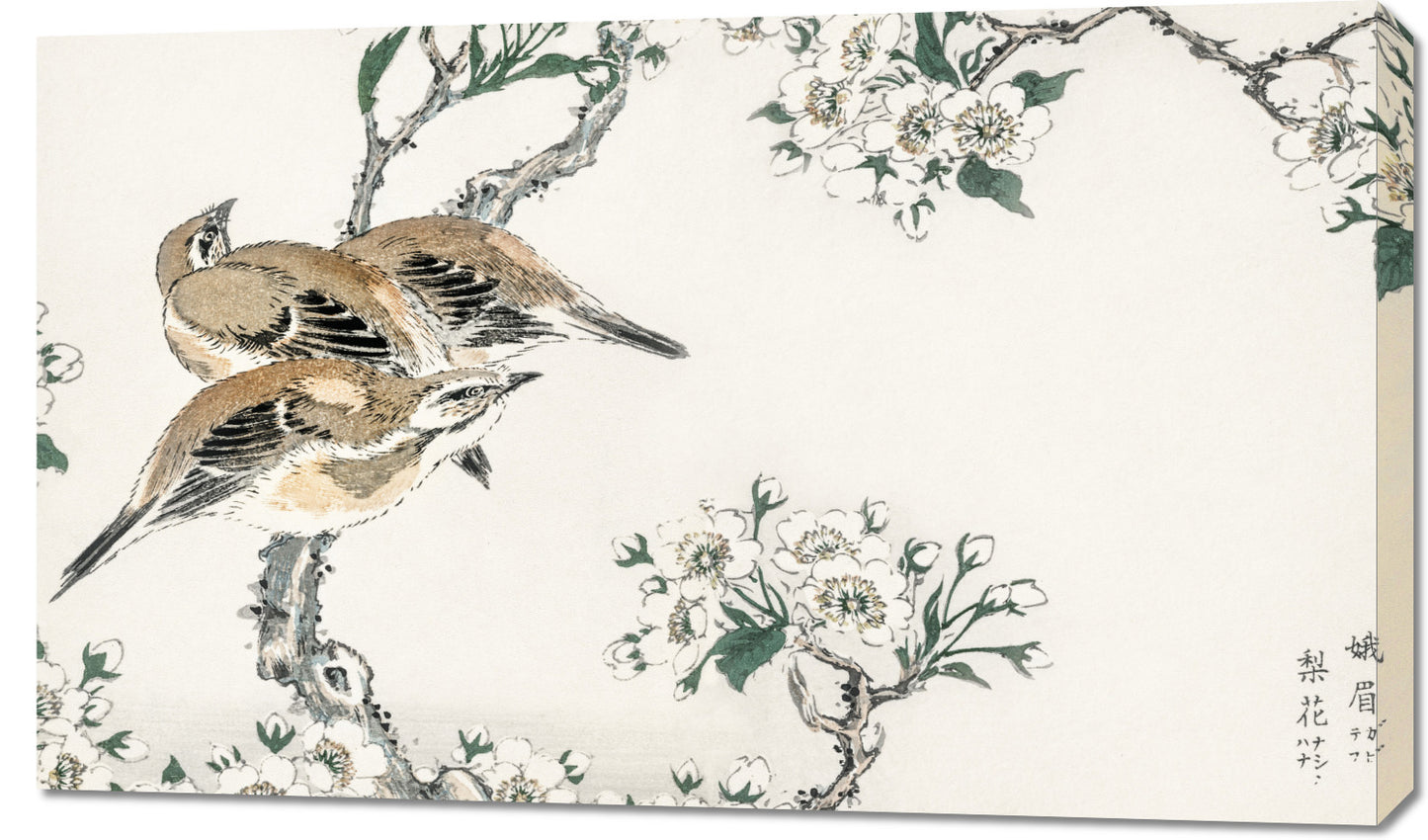 Obraz  Meadow Bunting, Kashu Japoński Vintage do Salonu