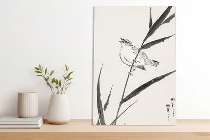 Obraz  Reed-Bunting, Kashu Japoński Vintage do Salonu