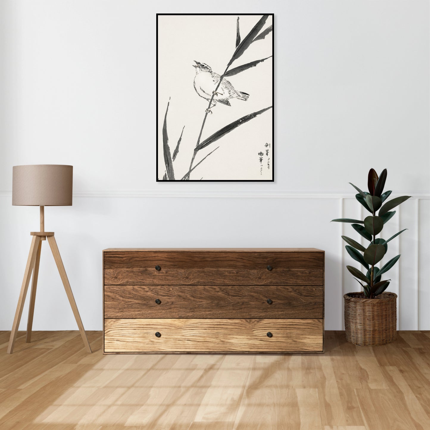 Plakat  Reed-Bunting, Kashu Japoński Vintage do Salonu
