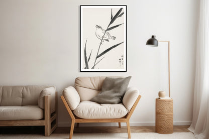 Plakat  Reed-Bunting, Kashu Japoński Vintage do Salonu