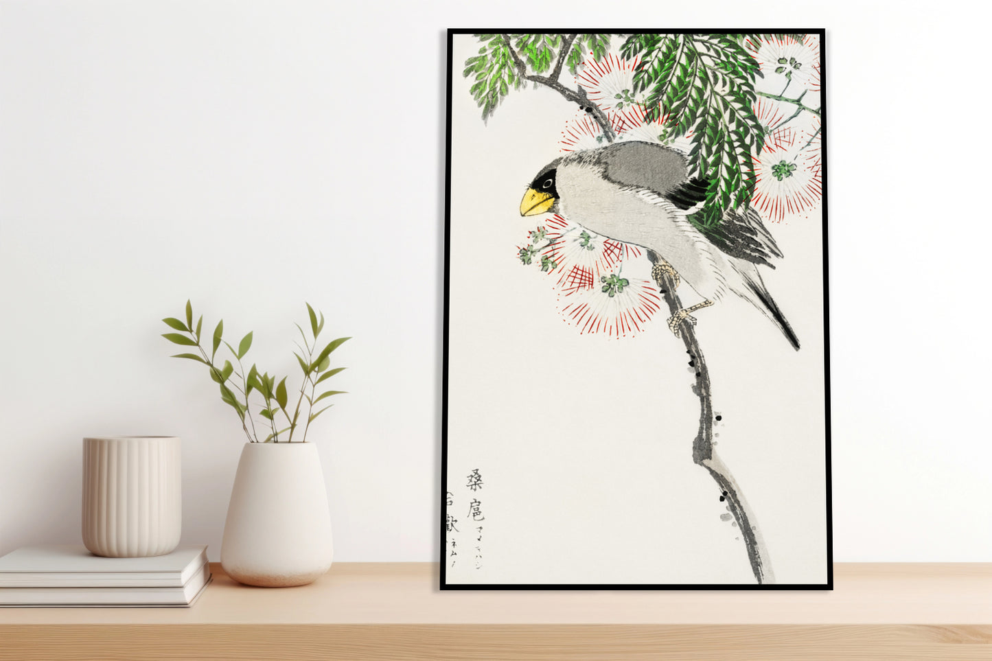 Plakat  Masked Hawfinch, Kashu Japoński Vintage do Salonu