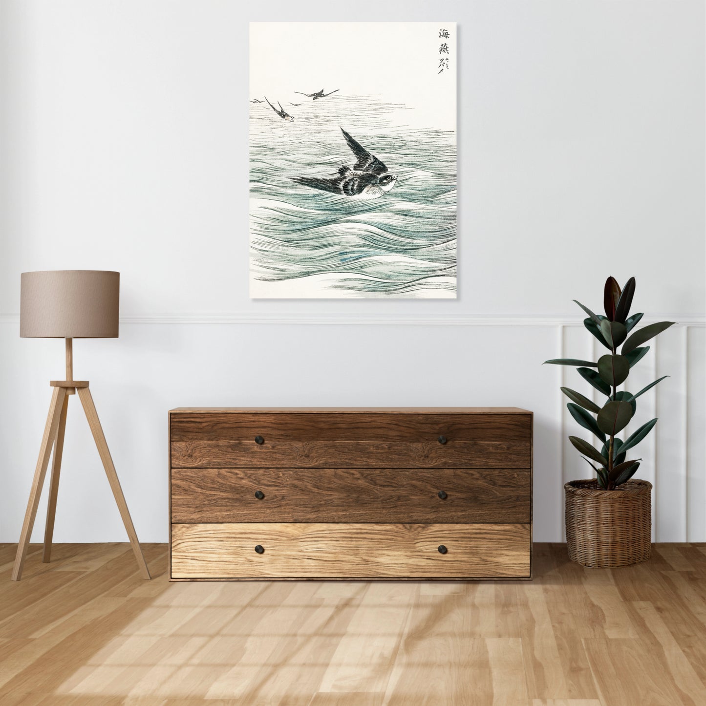 Obraz  Riu Kiu House Swallow, Kashu Japoński Vintage