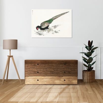 Obraz  Green Pheasant, Kashu Japoński Vintage do Salonu