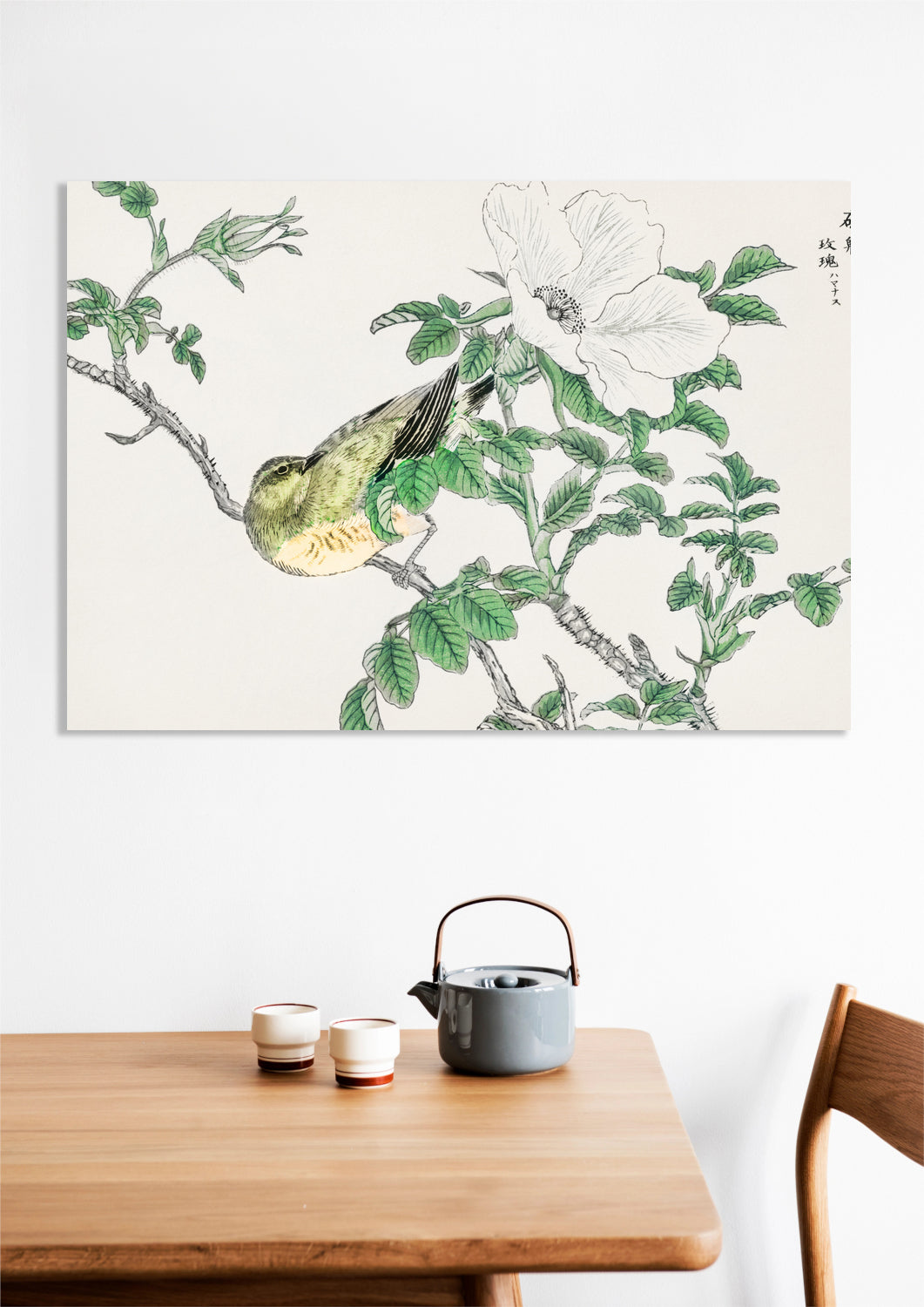 Obraz  Bulbul and Rosa, Kashu Japoński Vintage do Salonu