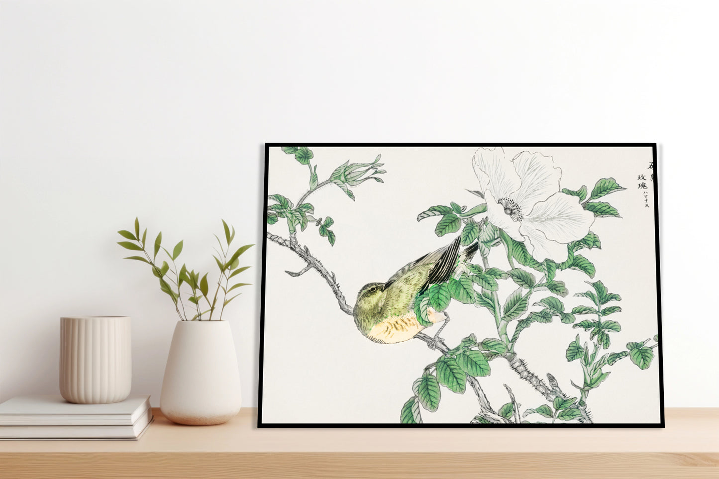 Plakat  Bulbul and Rosa, Kashu Japoński Vintage do Salonu