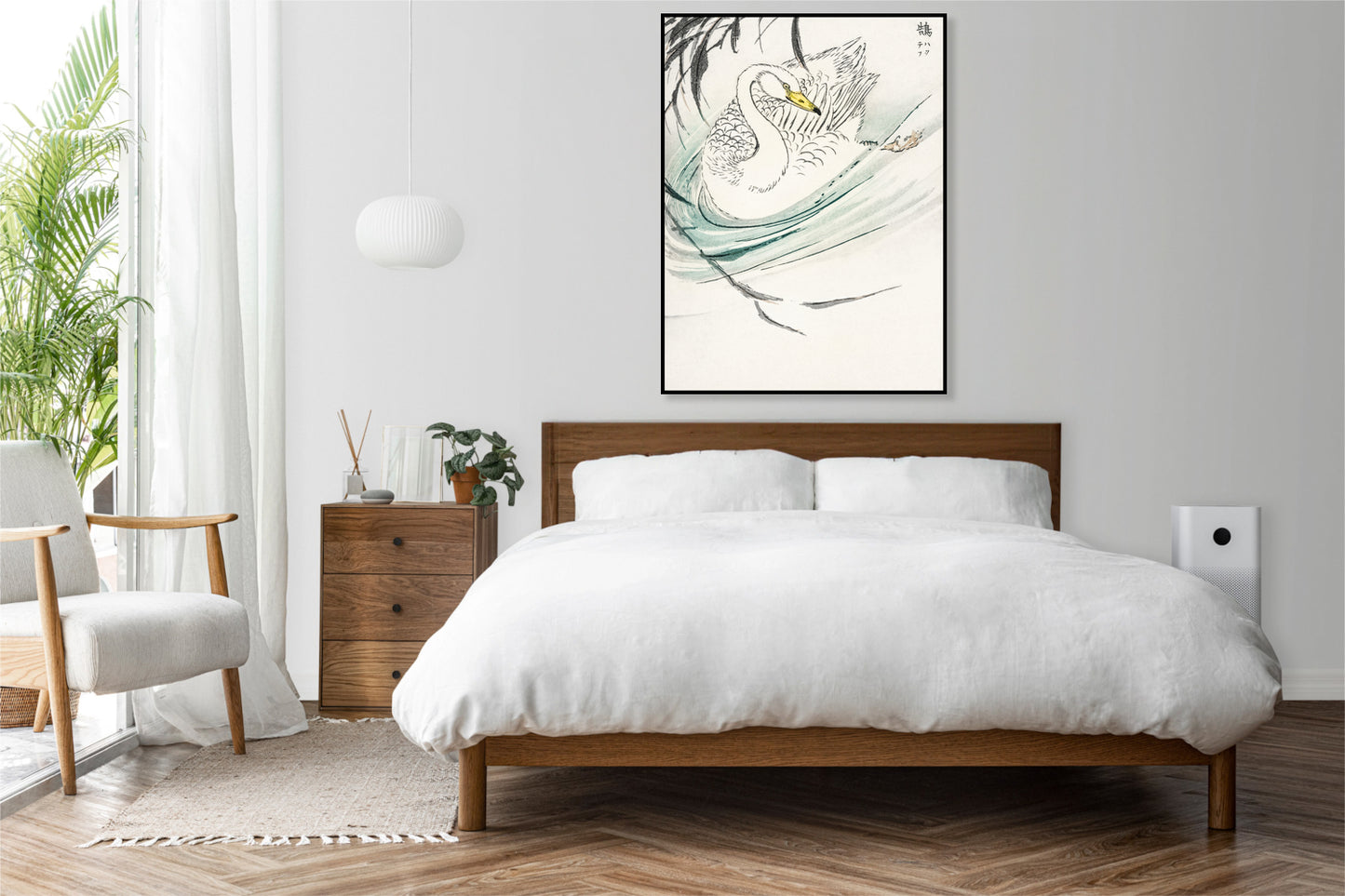 Plakat  Wooper Swan, Kashu Japoński Vintage do Salonu
