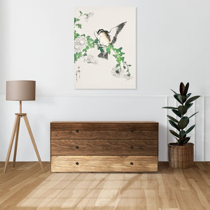 Obraz  Flycatcher, Kashu Japoński Vintage do Salonu