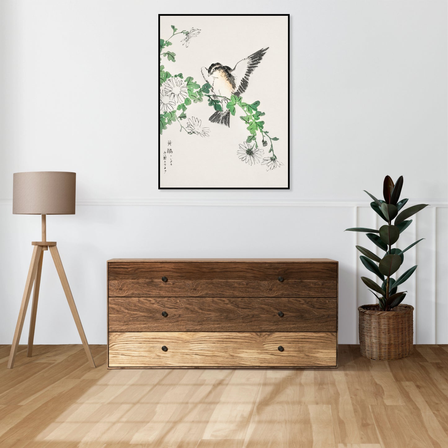 Plakat  Flycatcher, Kashu Japoński Vintage do Salonu