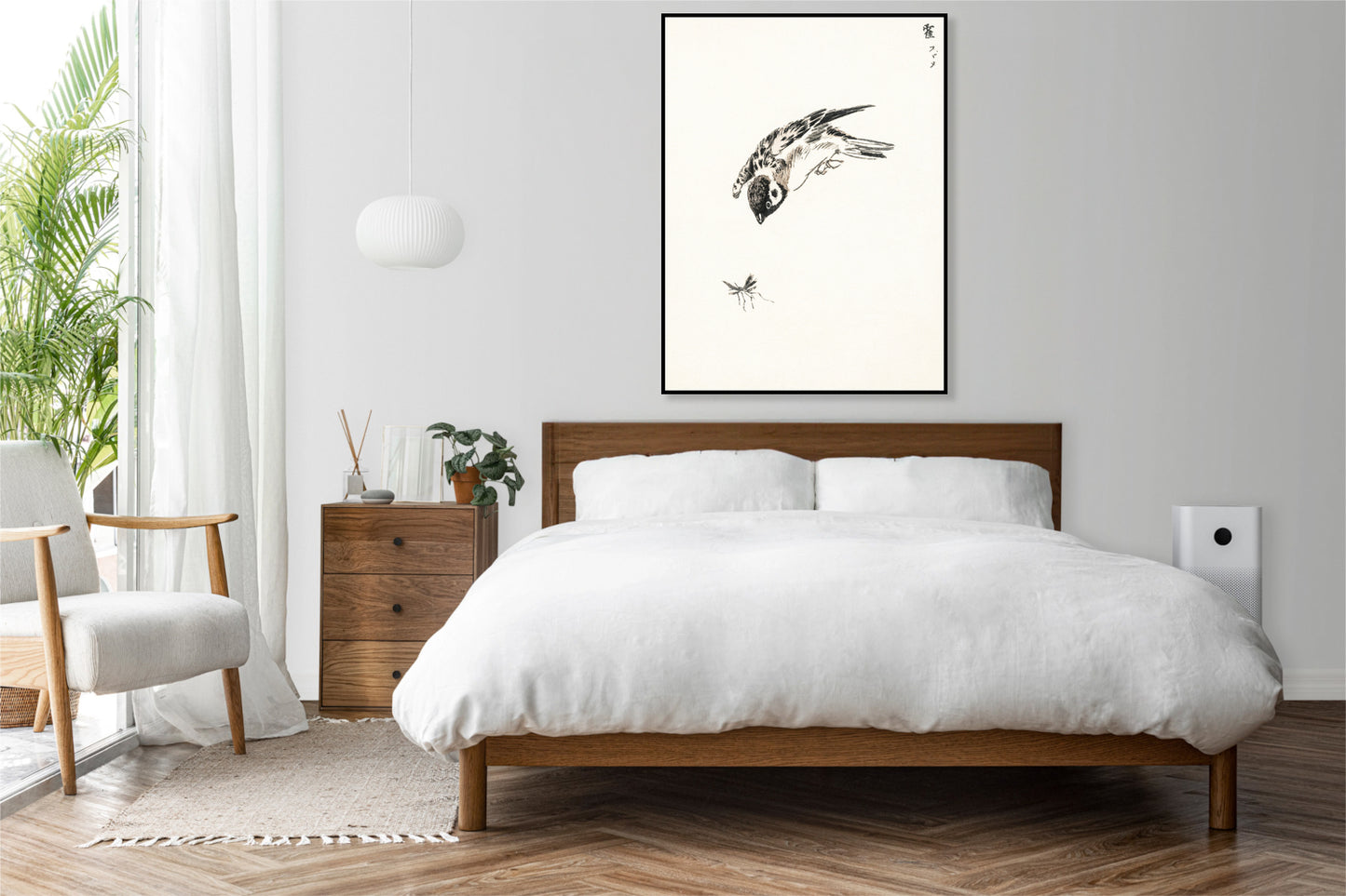 Plakat  Sparrow, Kashu Japoński Vintage do Salonu