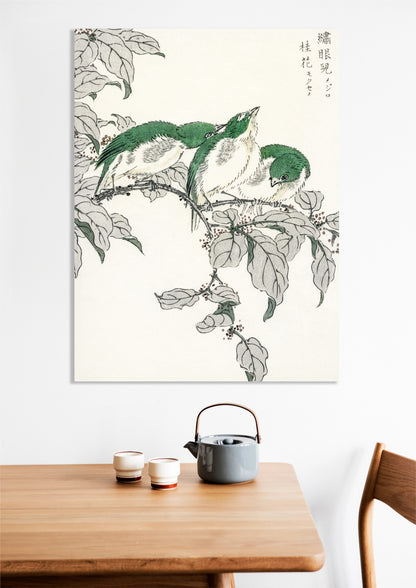 Obraz  White-Eye, Kashu Japoński Vintage do Salonu