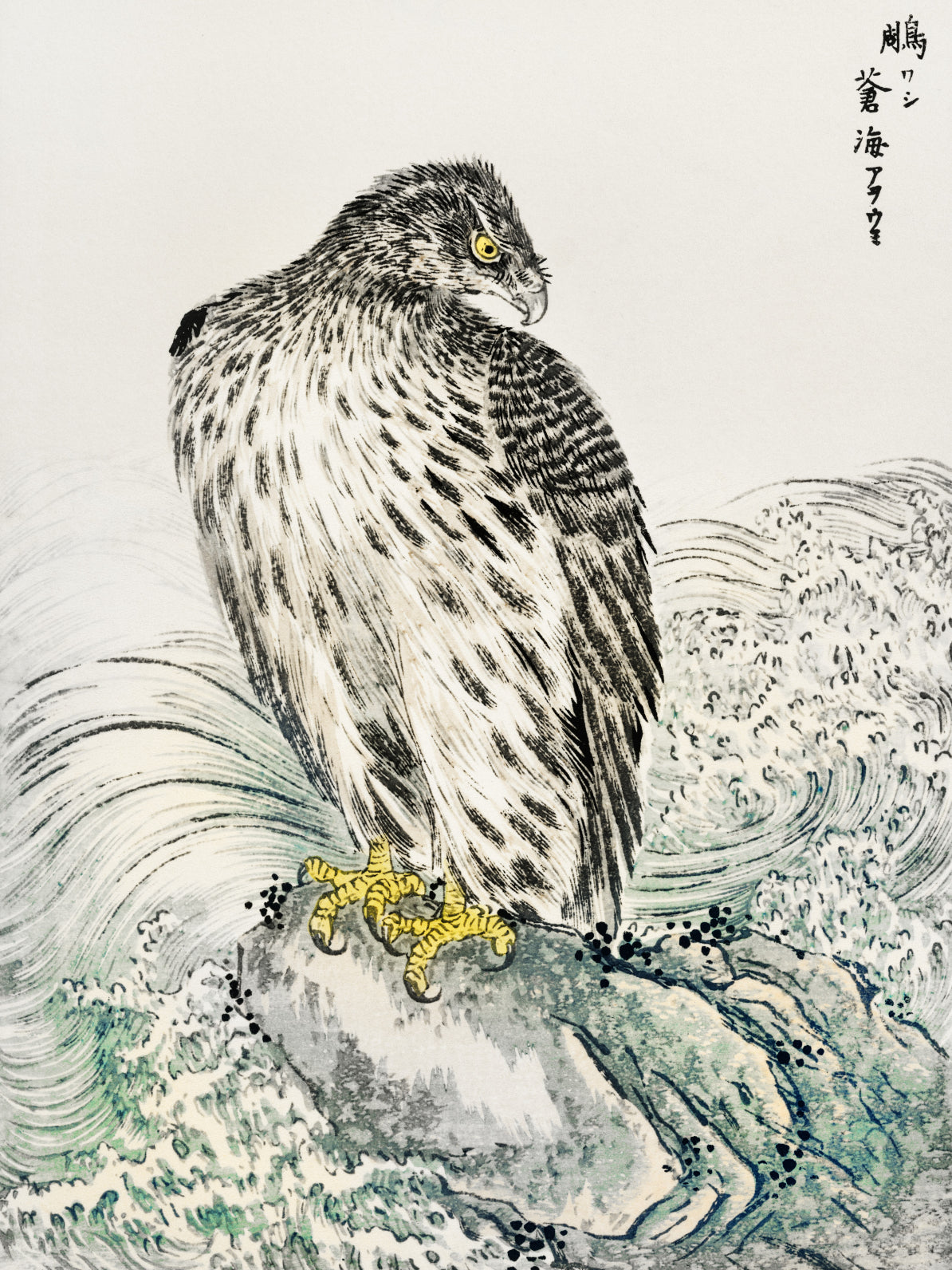 Plakat  Golden Eagle, Kashu Japoński Vintage do Salonu