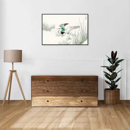 Plakat  Grey Heron, Kashu Japoński Vintage do Salonu