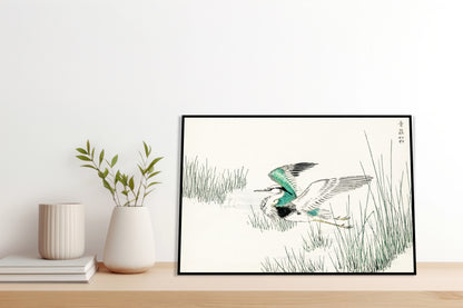 Plakat  Grey Heron, Kashu Japoński Vintage do Salonu