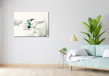 Obraz  Grey Heron, Kashu Japoński Vintage do Salonu