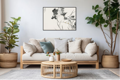 Plakat  Grey Starling 2, Kashu Japoński Vintage do Salonu