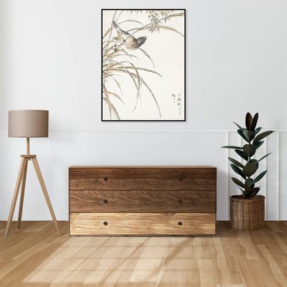 Plakat  Grey Bunting, Kashu Japoński Vintage do Salonu