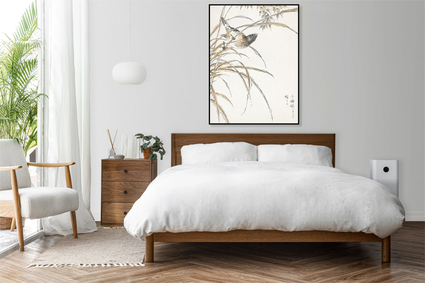 Plakat  Grey Bunting, Kashu Japoński Vintage do Salonu