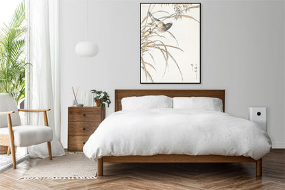 Plakat  Grey Bunting, Kashu Japoński Vintage do Salonu