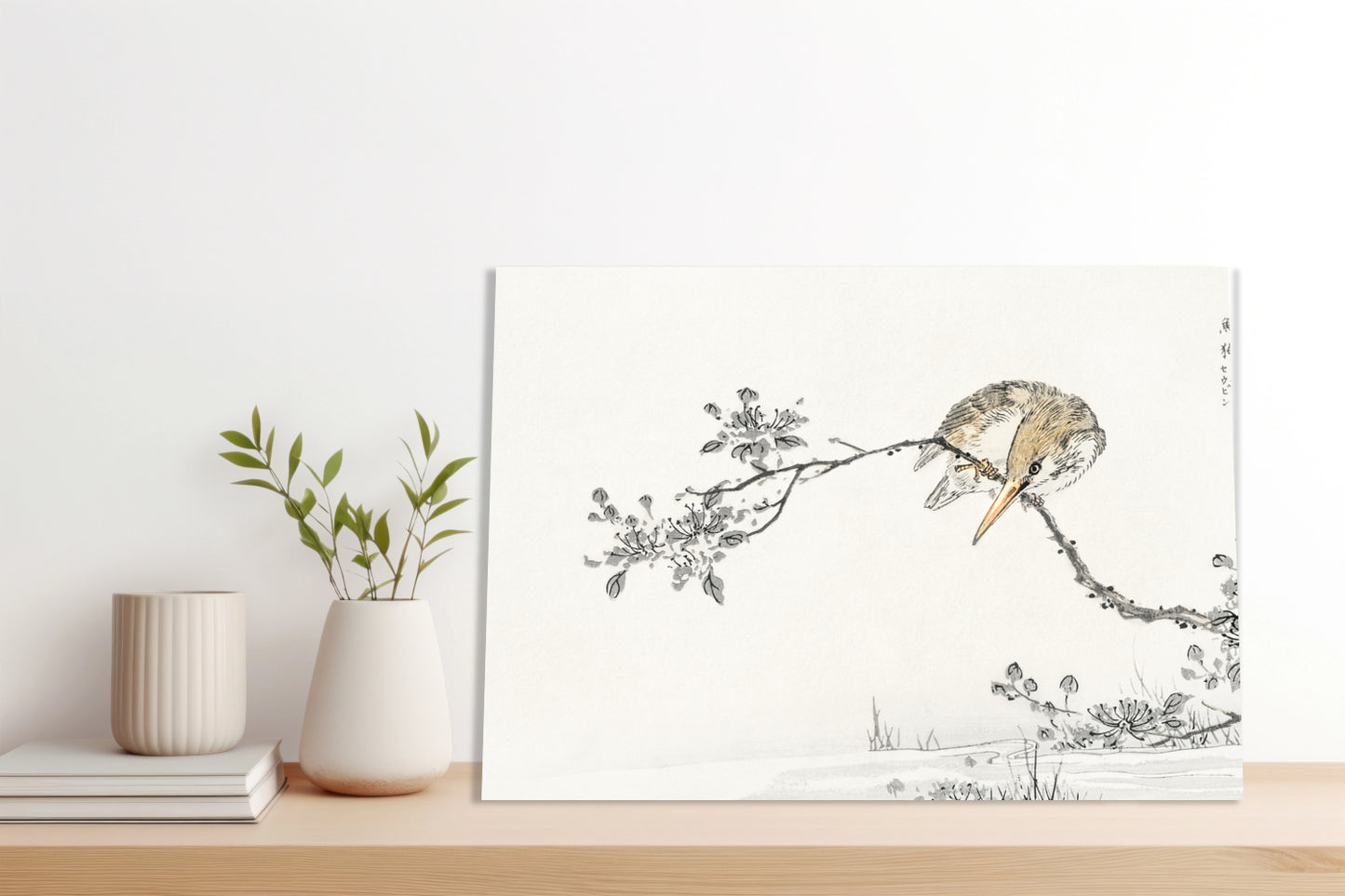 Obraz  Pied Kingfisher, Kashu Japoński Vintage do Salonu