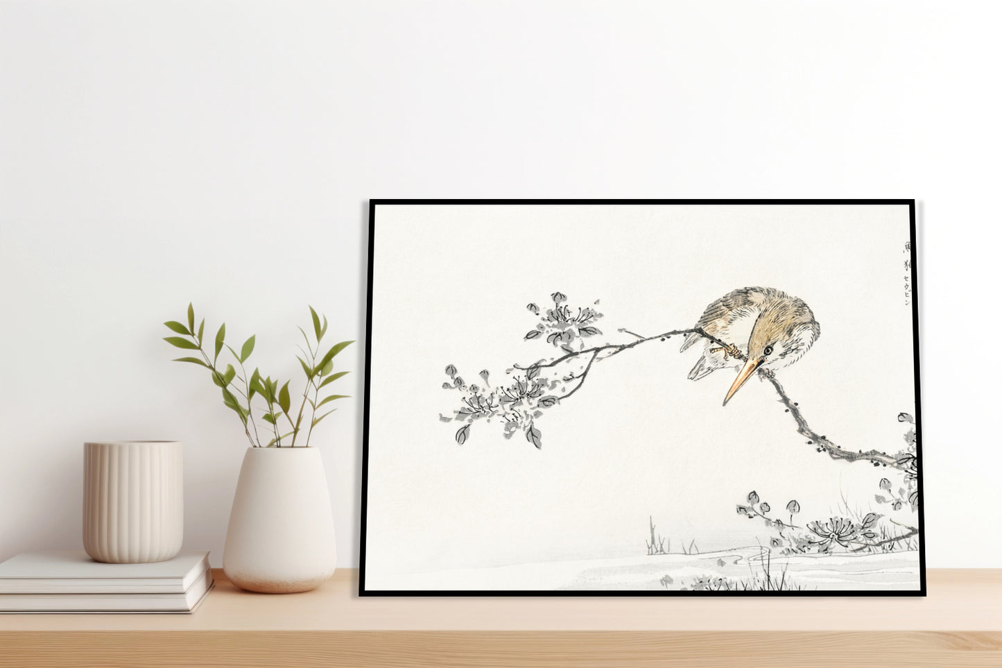 Plakat  Pied Kingfisher, Kashu Japoński Vintage do Salonu