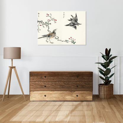 Obraz  Dosky Thrush, Kashu Japoński Vintage do Salonu