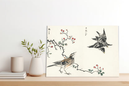 Obraz  Dosky Thrush, Kashu Japoński Vintage do Salonu