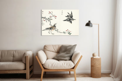 Obraz  Dosky Thrush, Kashu Japoński Vintage do Salonu
