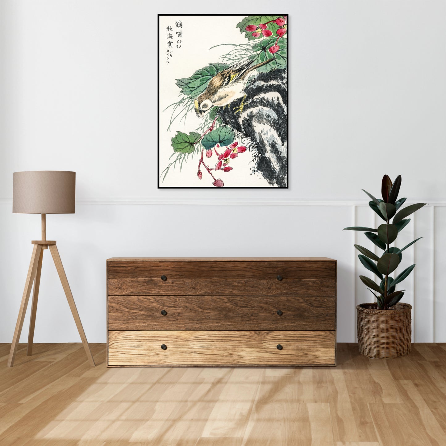 Plakat   Hawfinch, Kashu Japoński Vintage do Salonu