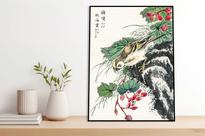 Plakat   Hawfinch, Kashu Japoński Vintage do Salonu