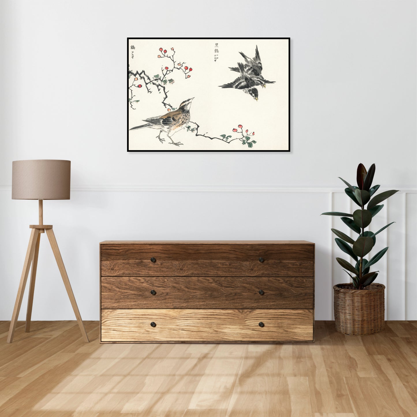 Plakat  Dosky Thrush, Kashu Japoński Vintage do Salonu
