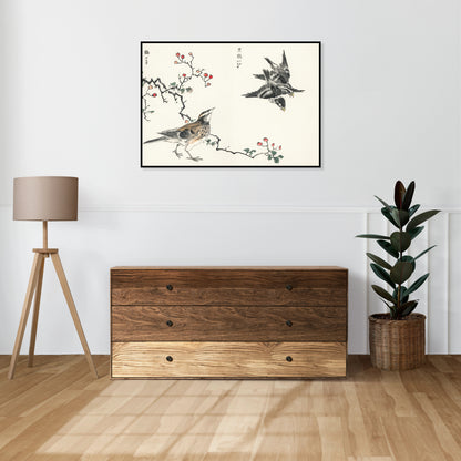 Plakat  Dosky Thrush, Kashu Japoński Vintage do Salonu