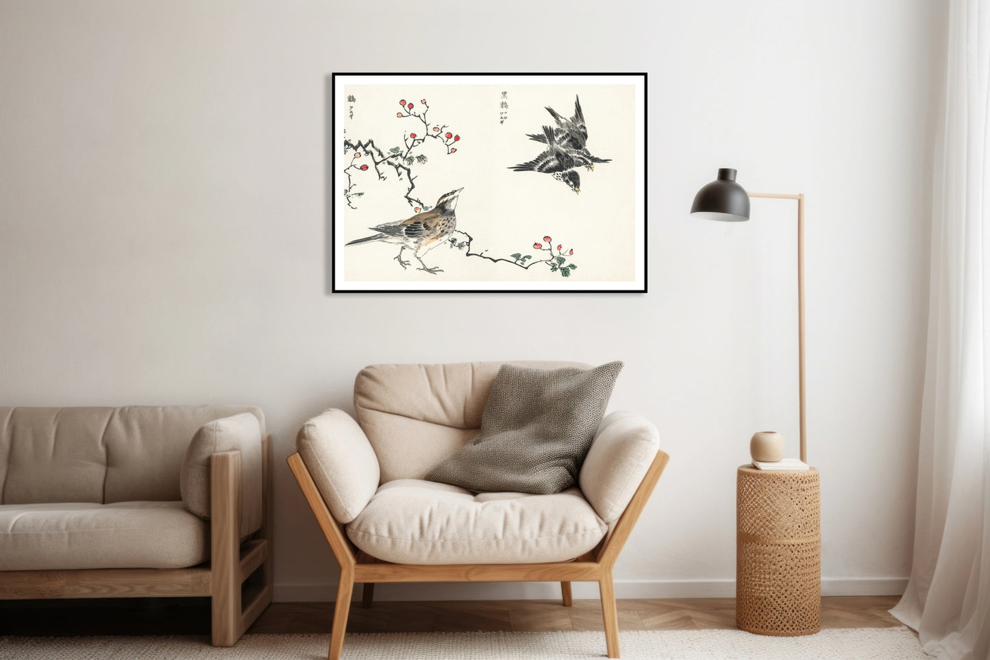 Plakat  Dosky Thrush, Kashu Japoński Vintage do Salonu