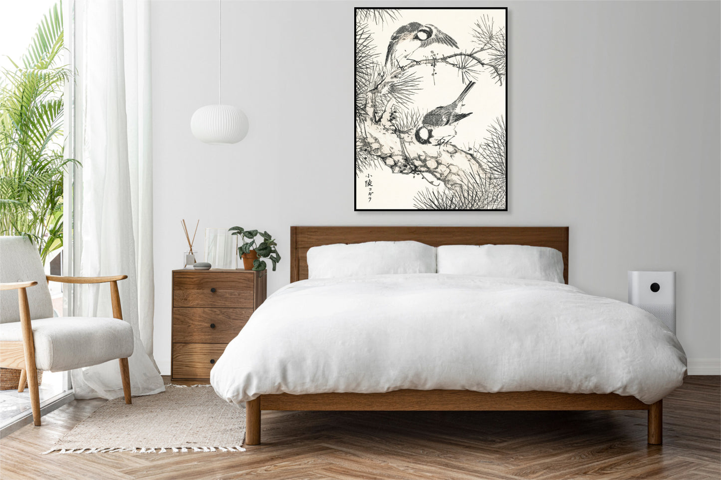 Plakat  Willow Tit, Kashu Japoński Vintage do Salonu