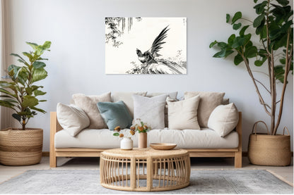 Obraz  Magpie, Kashu Japoński Vintage do Salonu