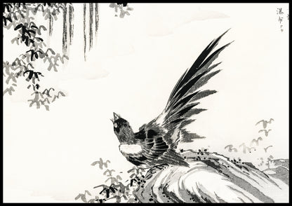 Plakat  Magpie, Kashu Japoński Vintage do Salonu